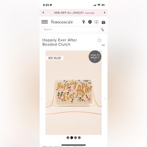 Francesca’s - Happily Ever After Beaded Clutch